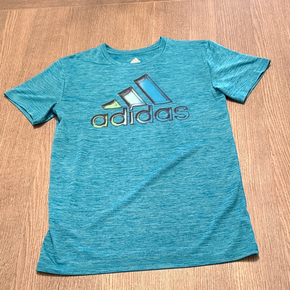 Adidas Kids Teal Graphic Tee